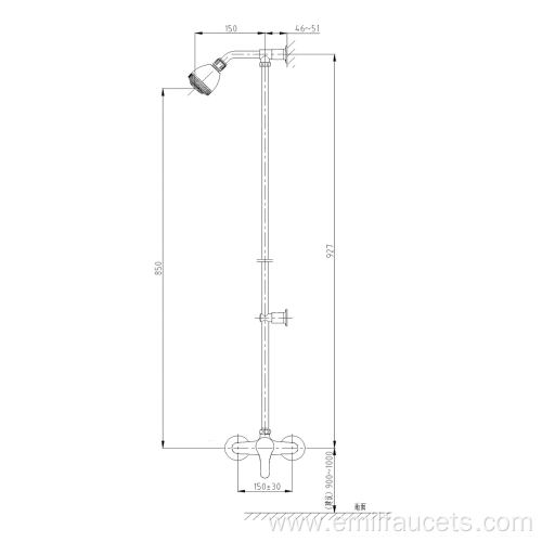 Bathroom rainfall shower faucet tap sets mixer head